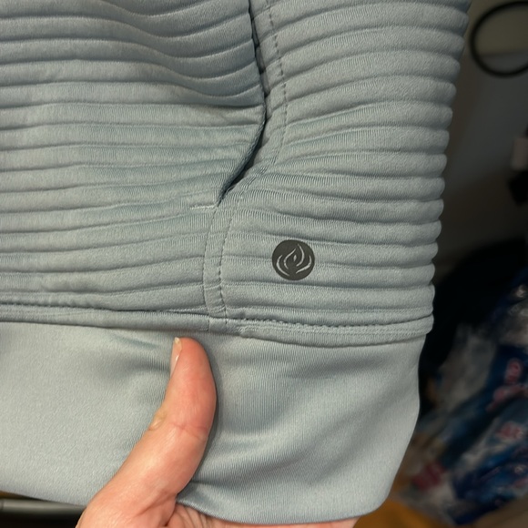 Apana light blue/grey hoodie with front pocket - Picture 2 of 5